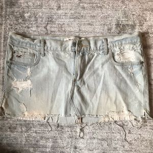 Hollister jean skirt